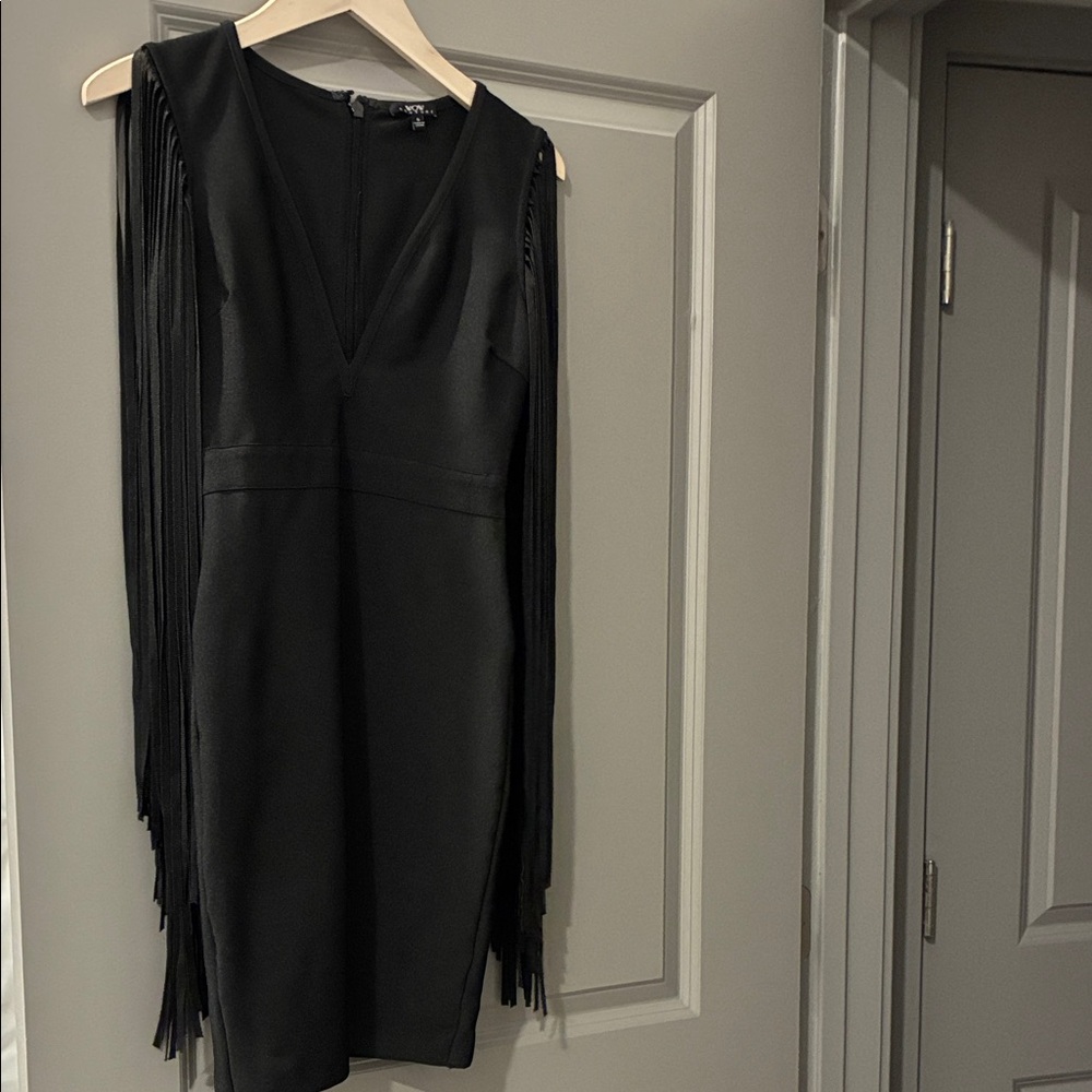 WOW Couture Black Fringe Mini Dress